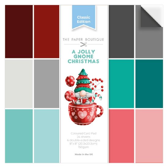 The Paper Boutique A Jolly Gnome Christmas 8x8 Colour Card Pad PB2111