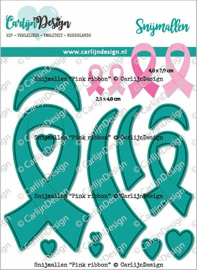 &nbsp; CarlijnDesign snijmallen Pink ribbon &nbsp;CDSN-0246&nbsp;