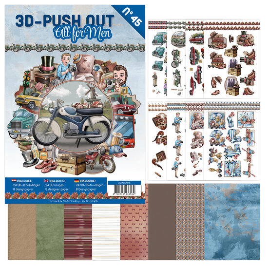 3D Push-Out Book 45 - Alles voor mannen 3DPO10045