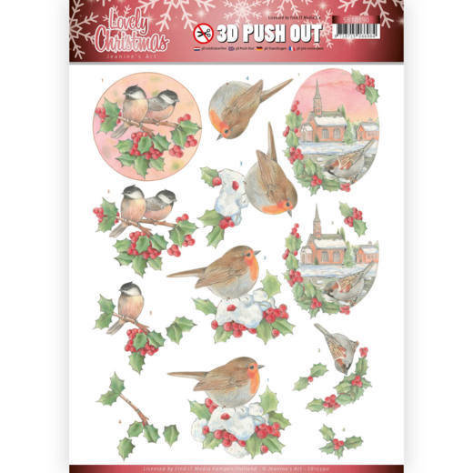 SB10390 3D Pushout - Jeanine's Art - Lovely Christmas - Lovely Birds