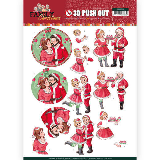 SB10391 3D Pushout - Yvonne Creations - Family Christmas - Loving Christmas