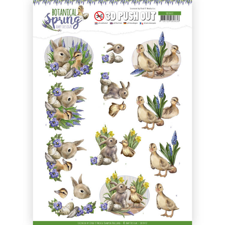 SB10437 3D Pushout - Amy Design - Botanical Spring - Best Friends