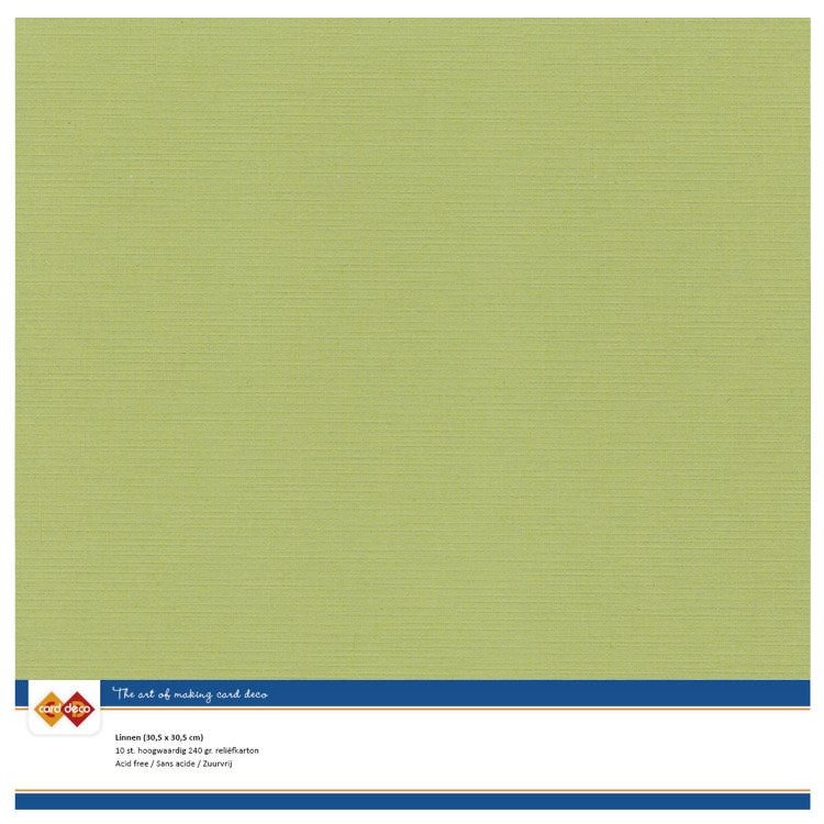 LKK-SC54 Linen Cardstock - SC - Avocado Green