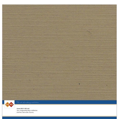 LKK-SC44 Linnenkarton - 30,5 x 30,5 - Kraft Mokka