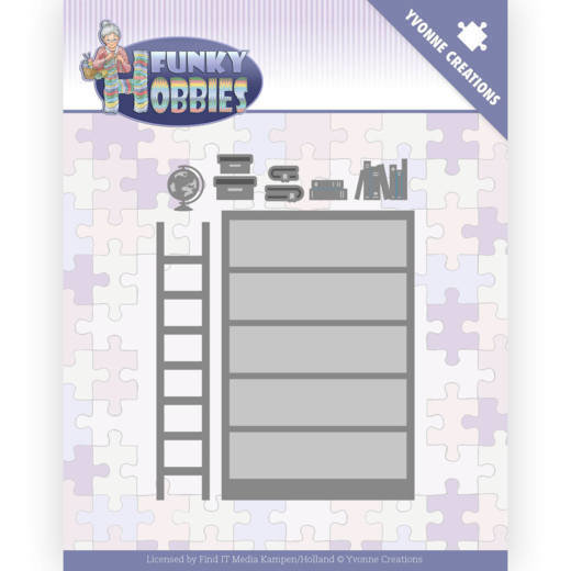 YCD10228 Dies - Yvonne Creations - Funky Hobbies - Bookcase