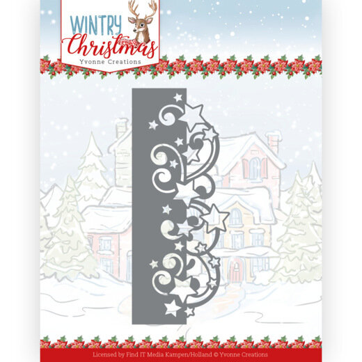 Dies - Yvonne Creations - Wintery Christmas - Stars Border YCD10246