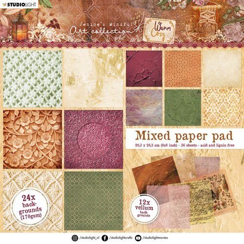 Studio Light Mixed Paper Pad Jenine‘s Warm & Cozy nr.09 JMA-WAC-MPP09 203,2x203,2 mm