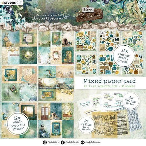 Studio Light Mixed Paper Pad Jenine‘s New Awakening nr.02 JMA-NA-MPP02 203x203mm