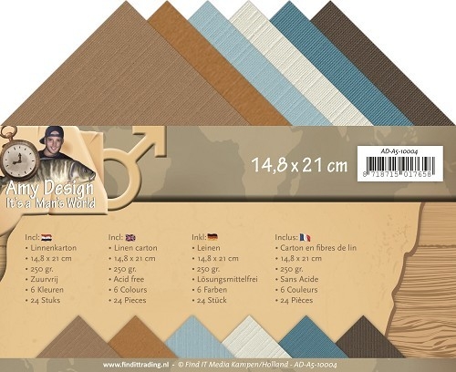Amy design, it's a mans world, Linnenpaket A5