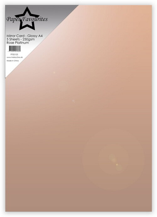   Paper Favourites Mirror Card Glossy - Rose Platinum  PFSS105 