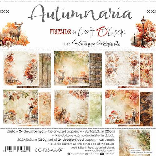   Craft O Clock Paper Pack 20x20 cm Autumnaria  CC-F33-AA-07 