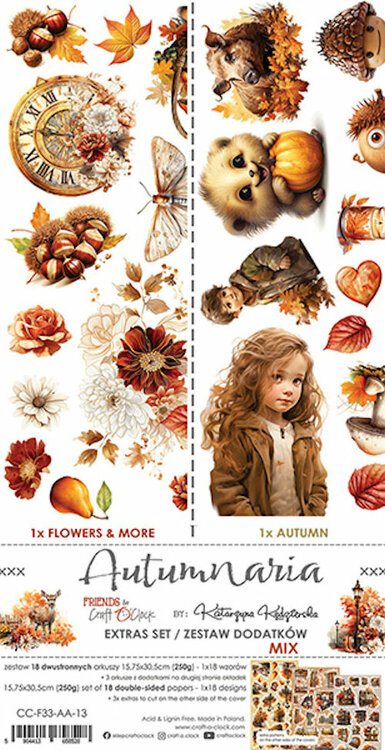   Craft O Clock Extras Set Mix 15x30 cm Autumnaria  CC-F33-AA-13 
