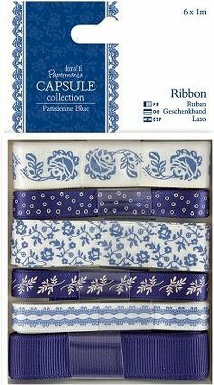 Capsule Ribbon (6 x 1m) Parisienne Blue, 367111