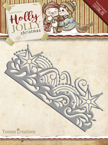 Holly Jolly - die: Snowflake Border