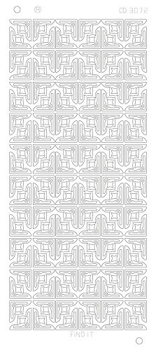 Hobbydots sticker - Corners 3 Platinum - Goud CD0372G