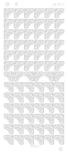 Hobbydots sticker - Corners 2 Platinum - Goud CD0371G