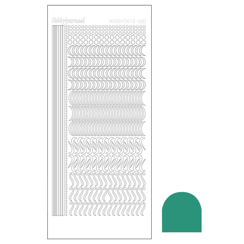Hobbydots sticker - Mirror - Turquoise STDM20D
