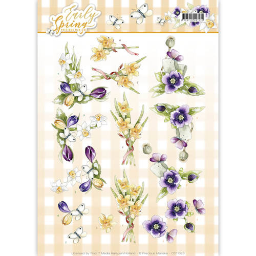 CD11026 3D Knipvel - Precious Marieke - Early Spring - Early Daffodils