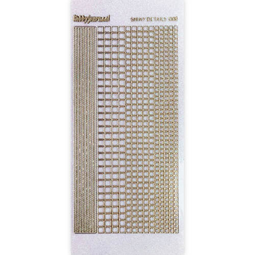 Shiny Details- Square- Goud  SDS008TG