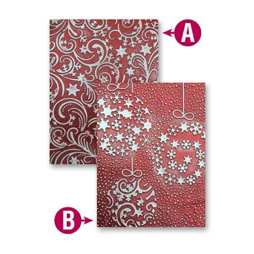 Spellbinders - M-Bossabilities Collection - Christmas - Embossing Folders - Holiday Magic  EL-014