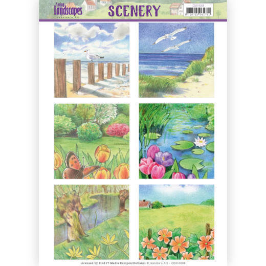 CDS10008 Die Cut Topper - Scenery  Jeanines Art - Spring Landscapes 1