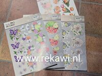 set 3D Knipvel - Jeanine's Art - Classic Butterflies and Flowers - Pink Flowers cd11003