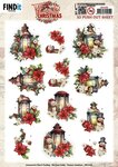 3D Pushout Sheet - Yvonne Ceations - Floral Christmas- Floral Lantern SB11039