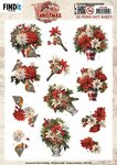 3D Pushout Sheet - Yvonne Ceations - Floral Christmas- Floral Vase SB11038