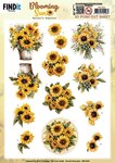 3D Pushout Sheet - Berries Beauties - Blooming sun - Golden Glow SB11033