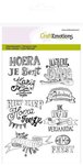 CraftEmotions clearstamps A6 - gefeliciteerd handlettering (NL)    130501/1262