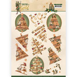 CD11360 3D Knipvel - Amy Design - Christmas in Gold - Trees in Gold