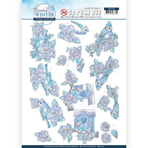 SB10404 3D Pushout - Yvonne Creations - Sparkling Winter - Winter Birds