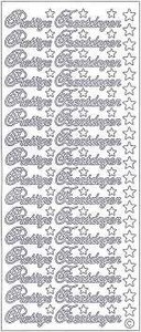 Sticker vel Prett feestd.- goud