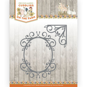Dies - Precious Marieke - Cuddling on the Farm - Elegant Oval PM10224