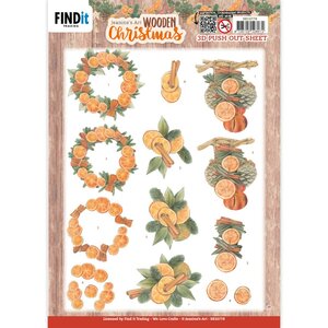 3D Push-Out - Jeanine's Art - Wooden Christmas - Orange Fruit SB10778