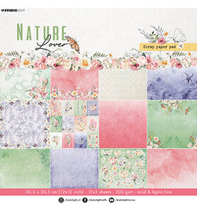 Studio Light - Nature Lover nr 149 - Designer Scrap Paper Pad SL-NL-DPP149 305x305mm