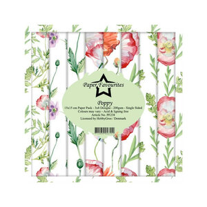Paper Favourites Poppy 6x6 Inch Paper Pack (PF238)