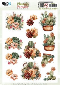 3D Push out Sheet - Berries Beauties - Plant Paradise - Cactus Harmony SB11022