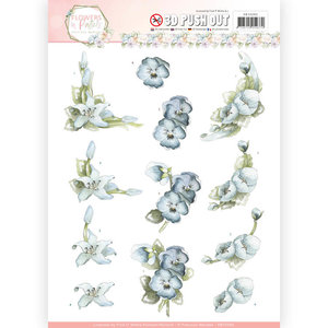 3D Pushout  - Precious Marieke - Flowers in Pastels - True Blue SB10282