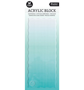 SL-ES-ASB01 - SL Acrylic stamp block for clear and cling stamps with grid Essentials nr.01 