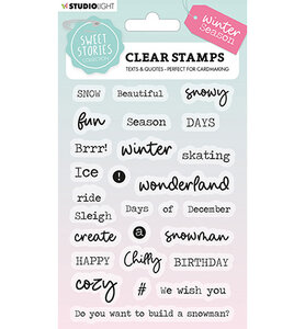 Studio Light Clear Stamp  Quotes small Winter Season Sweet Stories nr.163 -  SL-SS-STAMP163