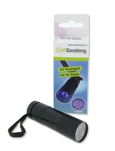 CraftEmotions UV zaklamp LED 90mmx25mm - Excl. 3 x AAA Battery