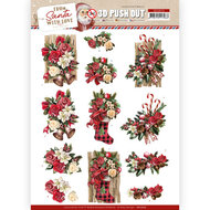 3D Push Out - Amy Design - From Santa with Love - Red Bow SB10676