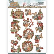 3D Push Out - Yvonne Creations - A Gift for Christmas - Fireplace SB10688