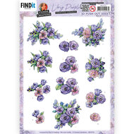 3D Push Out - Yvonne Creations - Very Purple - Blueberries SB10723
