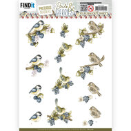 3D Push Out Sheet - Precious Marieke - Birds and Berries - Blackberries SB10706