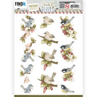 3D Push Out Sheet - Precious Marieke - Birds and Berries - Raspberries SB10707