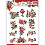 3D Push Out - Amy Design - Roses Are Red - Rose-hip SB10745