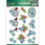 SB10480 3D Push Out - Jeanines Art  Christmas Flowers - Christmas Lantern