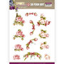 SB10515 3D Push Out - Precious Marieke - Romantic Roses - Pink Rose